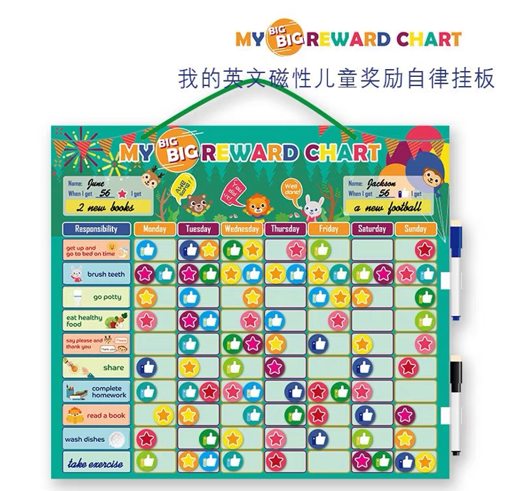 My Big Big Reward Chart – Magnetic Responsibility Board